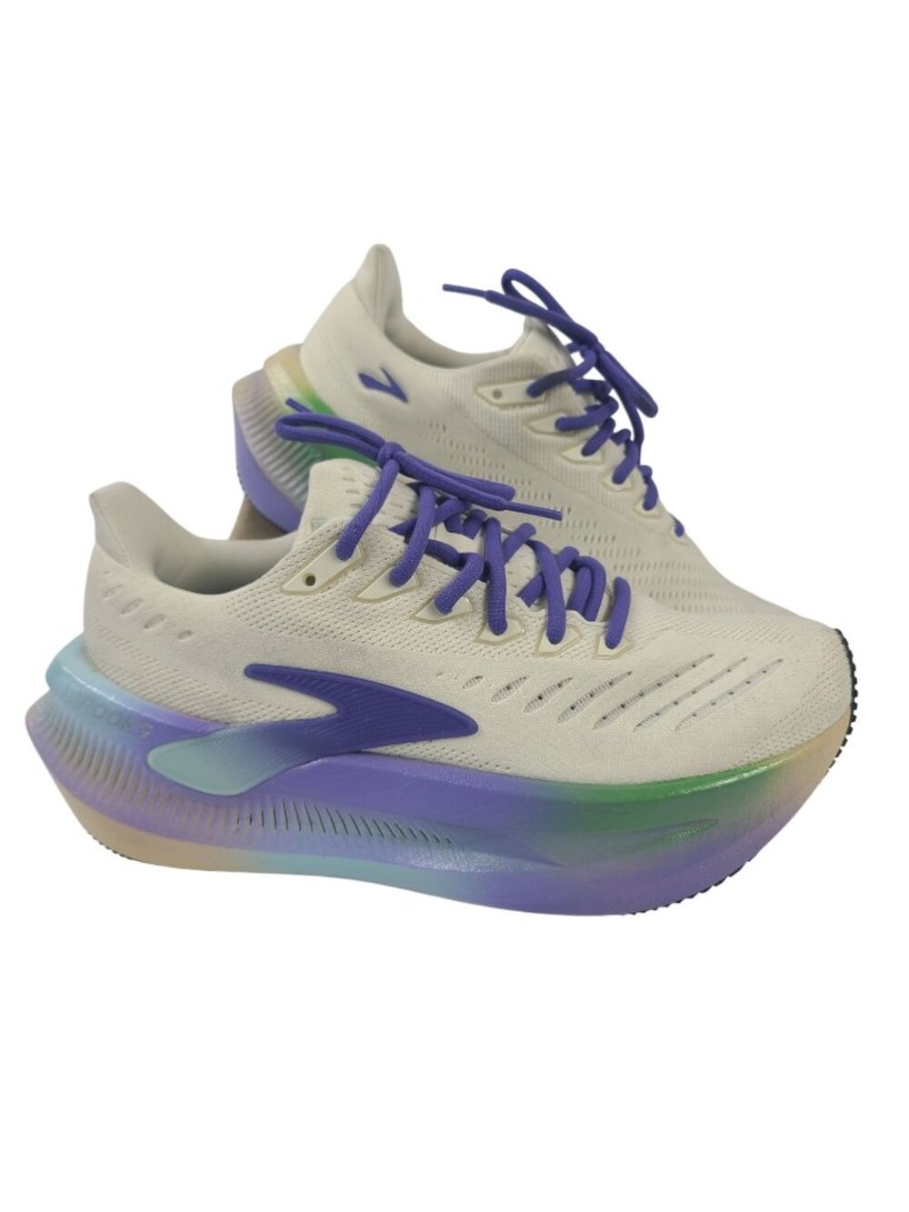NEW Brooks Glycerin Max 2 Running Shoes Papyrus/Blue/Phantom Women Sz 9.5